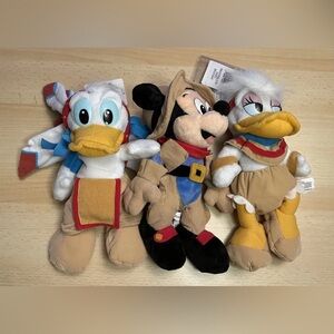 Vintage 90s Set of 3 Disney Plush Bean Bag Frontierland Walt Disney World